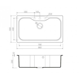 Кухонная мойка OMOIKIRI Maru 86-DC (4993214)