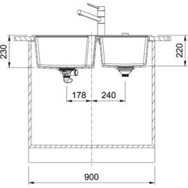 Кухонная мойка FRANKE UBG 620-86 сахара (114.0582.287)