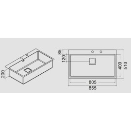 Кухонная мойка FULGOR P1B 8651 QA F-SF