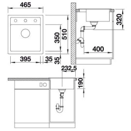 Мойка BLANCO dalago 45 puradur ii кофе 517165