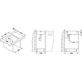 Кухонная мойка ALVEUS Basic 10 NAT-90 1082195 (в комплекте с сифоном 1102384)
