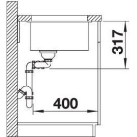 Кухонная мойка Blanco SUBLINE 430/270-U кофе c отв.арм. InFino (арт.523160)