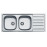 Кухонная мойка ALVEUS Line 100 NAT-90 1087978 (в комплекте с сифоном 1130555)