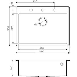 Кухонная мойка OMOIKIRI Tedori 68-DC Tetogranit/темный шоколад (4993968)