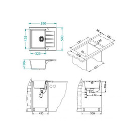 Кухонная мойка ALVEUS GRANITAL CADIT 10 CONCRETE - G81