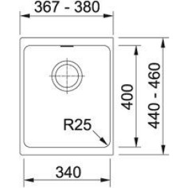 Кухонная мойка FRANKE kbg 110-34 3 5''под ст миндаль (125.0302.779)