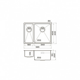 Кухонная мойка OMOIKIRI Taki 58-2-U/IF IN-R (4993767)