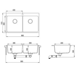 Кухонная мойка AQUASANITA Magna SQM200AW (cerrus 120)