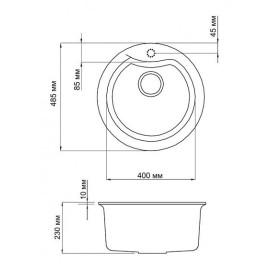 Мойка OMOIKIRI yasugata 48r-bl tetogranit/черный 4993130