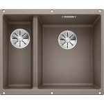 Кухонная мойка Blanco SUBLINE 340/160-U SILGRANIT серый беж (чаша справа) с отв.арм. InFino (арт.523