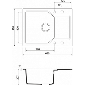 Мойка OMOIKIRI Yonaka 65-BL Artgranit/черный 4993348