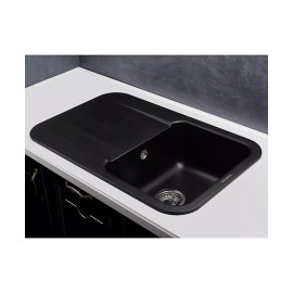 Кухонная мойка KUPPERSBERG LIRA 1B1D BLACK METALLIC