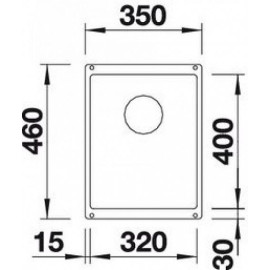 Кухонная мойка Blanco SUBLINE 320-U SILGRANIT алюметаллик с отв.арм. InFino (арт.523408)
