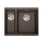 Кухонная мойка BLANCO SUBLINE 340/160-U SILGRANIT чаша справа, отводная арматура InFino® кофе гранит 523567