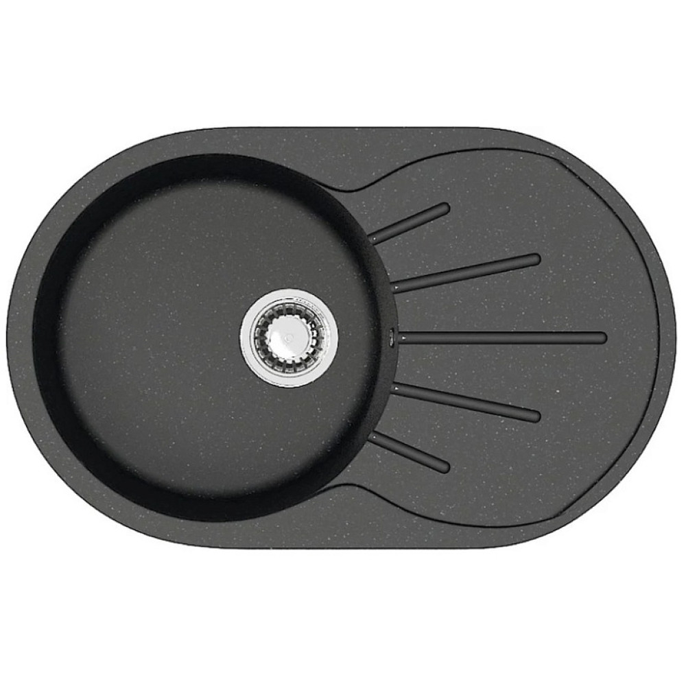 Кухонная мойка ZETT lab 110/Q4 черный T110Q004