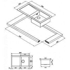 Кухонная мойка SMEG lqr861f-2