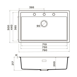 Кухонная мойка OMOIKIRI Sintesi 79-WH (4997136)