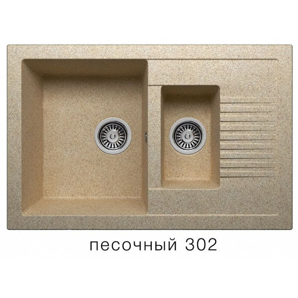 Кухонная мойка POLYGRAN F-21 песочный №302