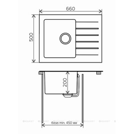 Кухонная мойка TOLERO TTS-660-911 черный