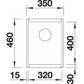 Кухонная мойка BLANCO SUBLINE 320-U 523407 темная скала