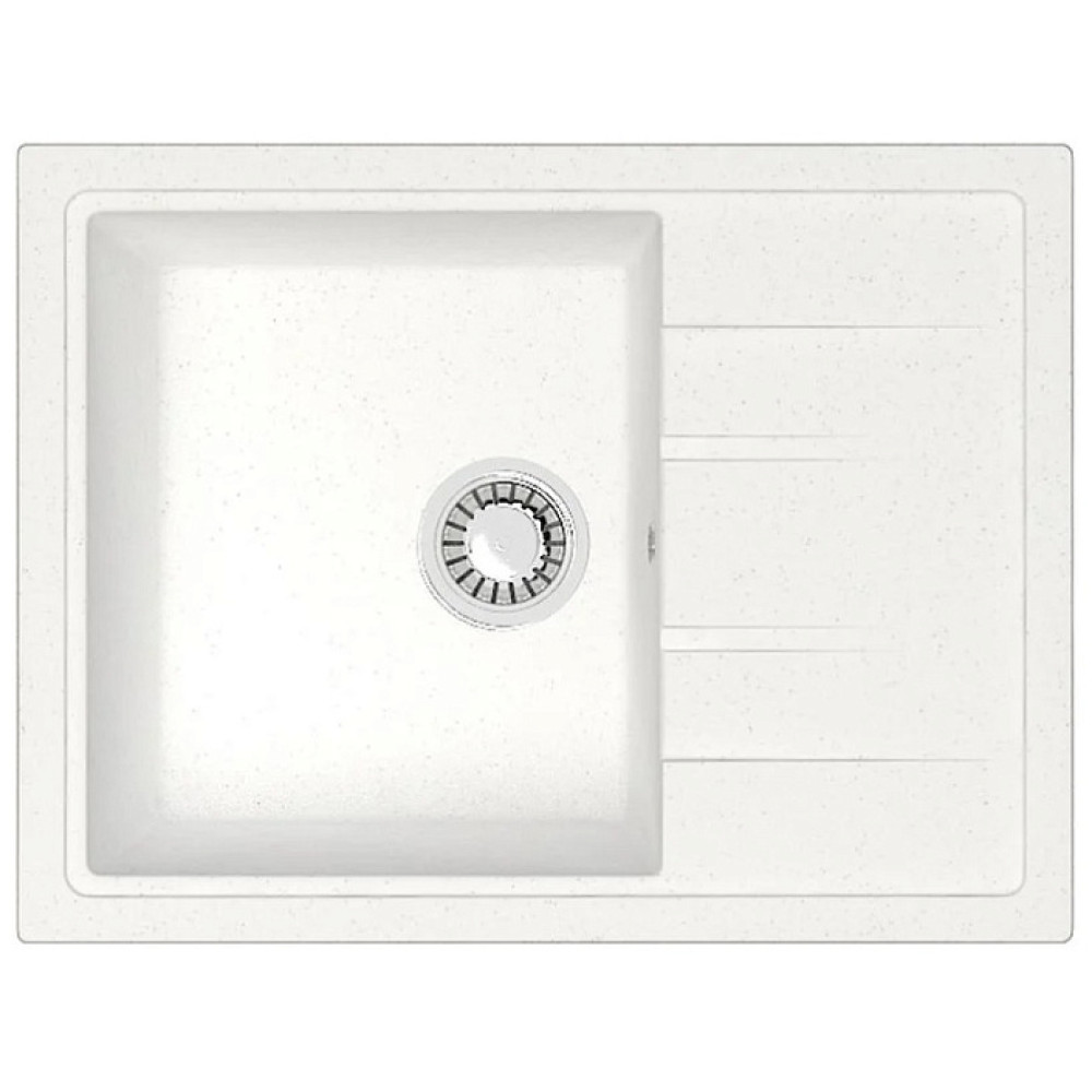 Кухонная мойка ZETT lab 150/Q1 белый лед T150Q001