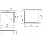 Кухонная мойка EMAR EMQ-1455.P оникс