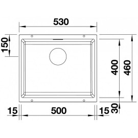 Кухонная мойка BLANCO SUBLINE 500-U SILGRANIT 523436 белый