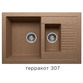 Кухонная мойка POLYGRAN F-21 терракот №307
