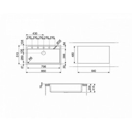 Кухонная мойка SMEG VSGX860MN