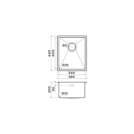 Кухонная мойка OMOIKIRI Taki 38-U/IF-GB (4997016)