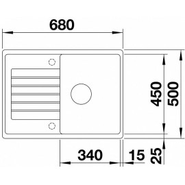 Мойка BLANCO zia 45s puradur ii черный 526013