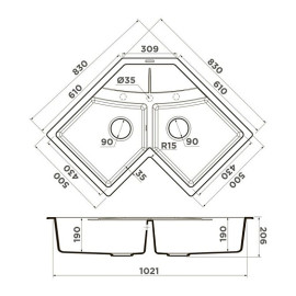 Кухонная мойка OMOIKIRI Sumi 83C-PL (4993860)
