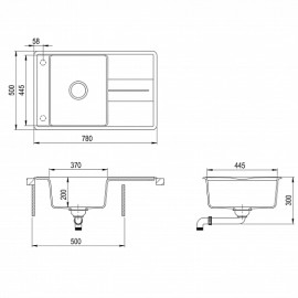 Кухонная мойка AQUASANITA Bella SQB101AW (silica 111)