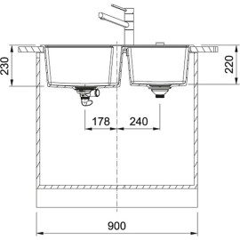 Кухонная мойка FRANKE UBG 620-86 бежевый (114.0582.290)