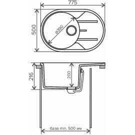 Кухонная мойка TOLERO R-116-102 сафари