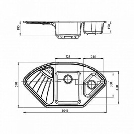 Кухонная мойка GRANFEST Corner GF-C1040E светло-розовый