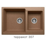Кухонная мойка POLYGRAN F-15 терракот №307