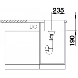 Мойка BLANCO Zia 45S Compact антрацит (524721)