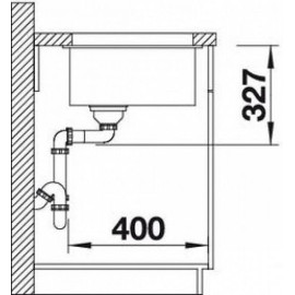 Кухонная мойка Blanco SUBLINE 400-U SILGRANIT кофе с отв.арм. InFino (арт.523431)