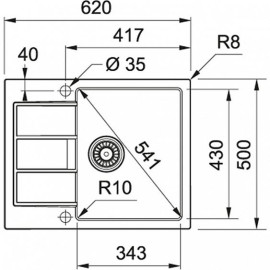 Кухонная мойка FRANKE S2D 611-62/500 цвет белый