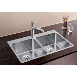 Кухонная мойка Blanco Andano 340/340-IF-A нерж. сталь зерк.полир. с кл.-авт. InFino (арт.522997)