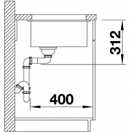 Кухонная мойка BLANCO SUBLINE 500-U SILGRANIT 523439 серый беж