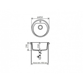 Мойка POLYGRAN F-05 терракот №307