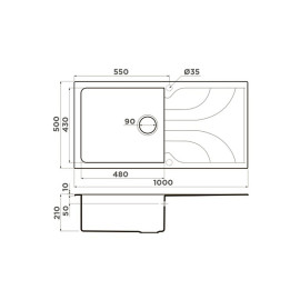 Кухонная мойка OMOIKIRI Yasugata 100-PL (4993851)