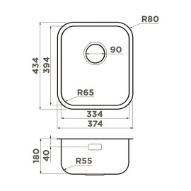 Кухонная мойка OMOIKIRI Omi 38-U/I-IN (4997435)