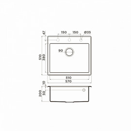 Кухонная мойка OMOIKIRI Tedori 57-DC Tetogranit/темный шоколад (4993984)