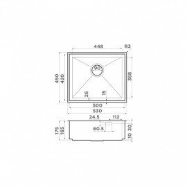 Кухонная мойка OMOIKIRI Kasen 53-INT-IN (4993304)