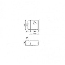 Мойка OMOIKIRI bosen 38-u-bl tetogranit/черный 4993157