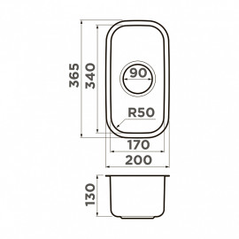 Кухонная мойка OMOIKIRI Omi 20-U-IN (4997022)