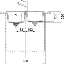 Кухонная мойка FRANKE UBG 620-78 миндаль (114.0612.405)
